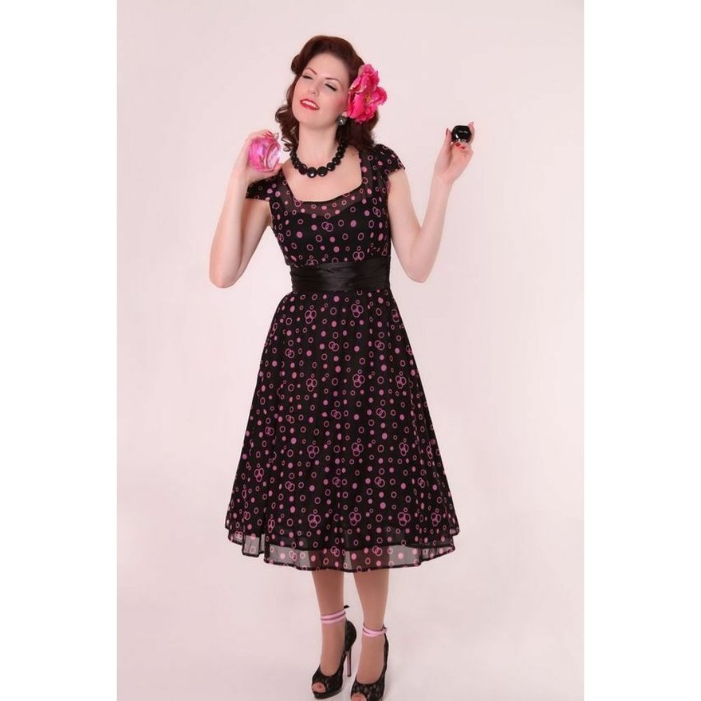 BETTIE PAGE By TATYANA Jenny It's Venn Fun Vintage PinUp Dress, Size XXL 12 14